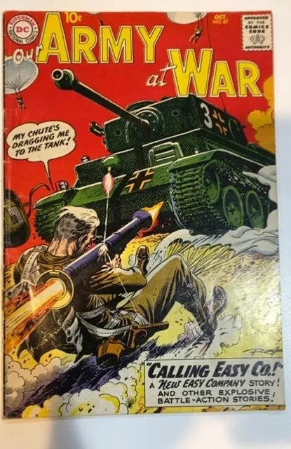 Our Army at War #87 Joe Kubert Russ Heath Silver Age DC Comic 1959 Mid Grade