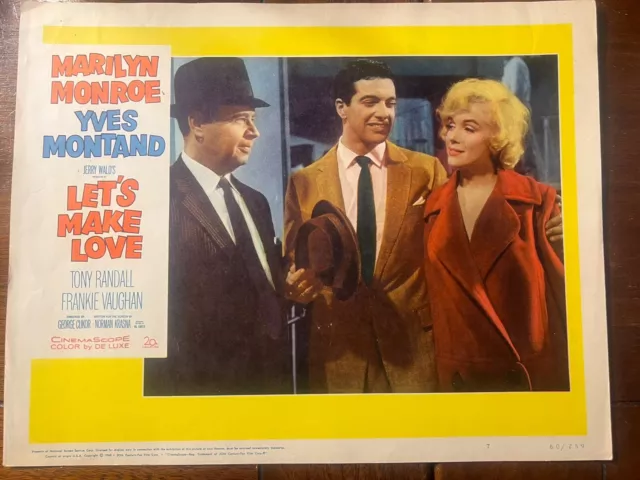 MARILYN MONROE - LET’S MAKE LOVE 1960 Original Movie Lobby Card (#7) NICE!!!