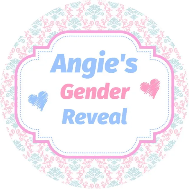 Personalised Gloss Gender Reveal Baby Shower Party Stickers Sweet Cone Labels