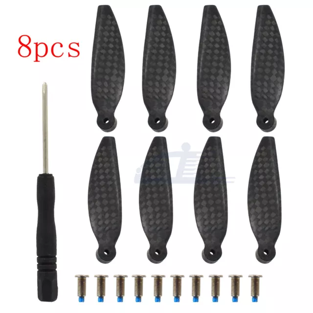 8X For DJI Mavic Mini 2 Accessories Low-Noise Propellers Carbon Fiber Prop Blade