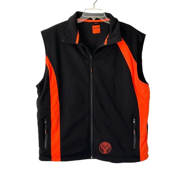 JAGERMEISTER BLACK ORANGE Zip Up Mens Vest size XXL $75.00 - PicClick