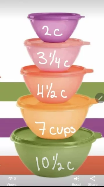 Tupperware classice Wonderlier bowl 5 pc set