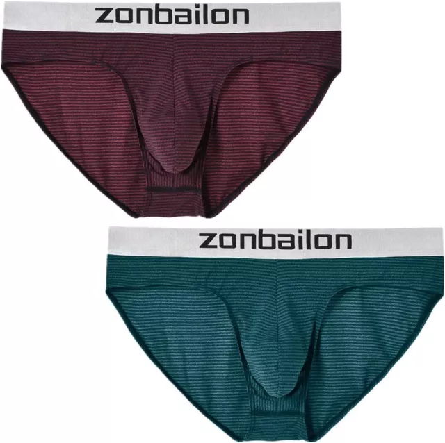 2 Pack Mens Bulge Enhancing Underwear Bulge Pouch Breathable Briefs M L XL 2XL