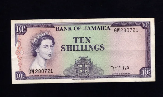 Jamaica 10 shillings 1960 * P-51b * VF *