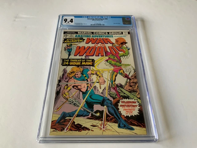 Amazing Adventures 35 Cgc 9.4 White Pages Killraven War Worlds Marvel Comics