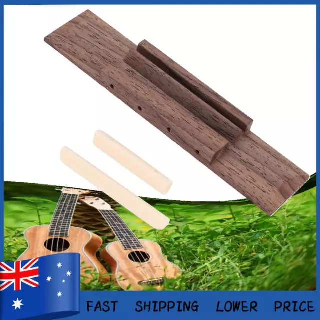 Rosewood Ukulele Bridge With Nut & Saddle Set For 4 String Guitar Ukelele Parts