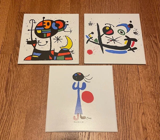 Vintage Mid Century Modern Miro Glazed Tiles Wall Art Trivet Zirconio Spain (3) Vintage Mid Century Modern Miro Glazed Tiles Wall Art Trivet Zirconio Spain (3)