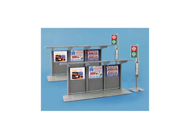 Modelscene 5007 1 Pack cont Bus Stops & Shelters 00 Gauge =1/76th Scale T48