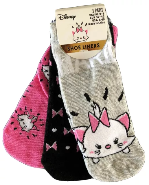 Disney Socken Aristocats 3 Paar Damen Sneaker Strümpfe 37-42 Katze Marie bunt