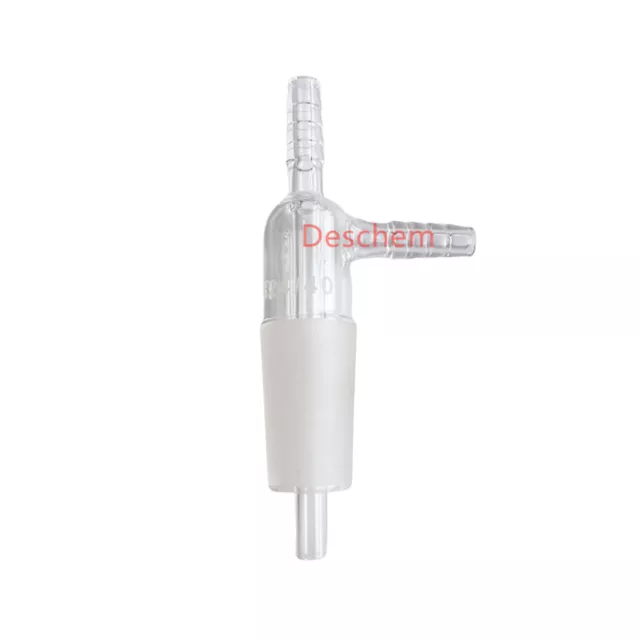 24/40 Glass Gas Inlet Vacuum Adapter With Both Hose Connection Lab Glassware