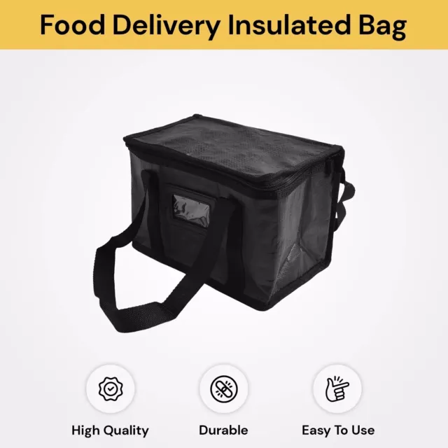 Large Food Delivery Insulated Bags Pizza Takeaway Thermal Warm Cold Bag Ruck Hot 2