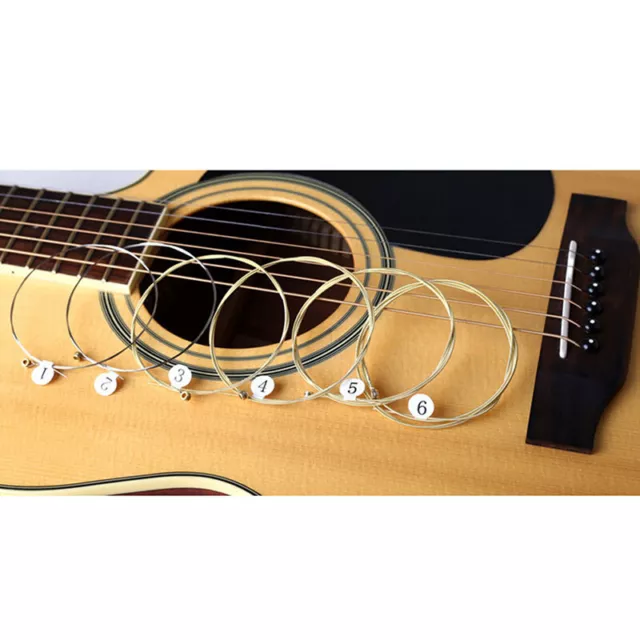 1 t 6 pcs Practice Nickel Plated Steel Guitar String For Acoustic Guitar &$g
