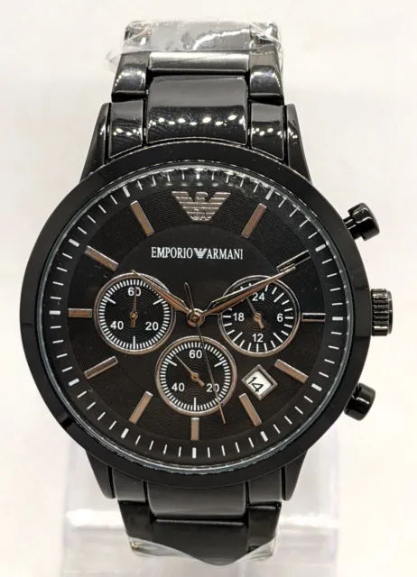 Luxury Emporio Armani Quartz Chronograph Date Indicator Analog Men's Wrist Watch