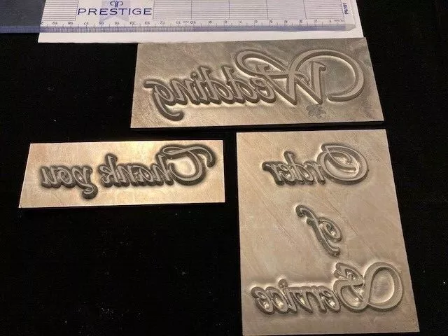 HOT FOIL PRINTING PLATE LETTERPRESS BLOCK Various Wedding stationery dies 2