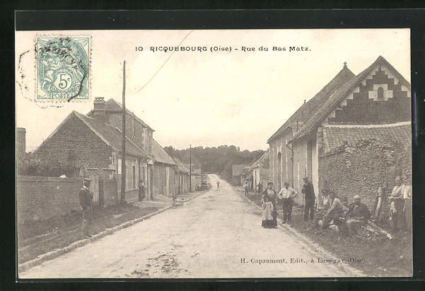 CPA Ricquebourg, Rue du Bas Matz