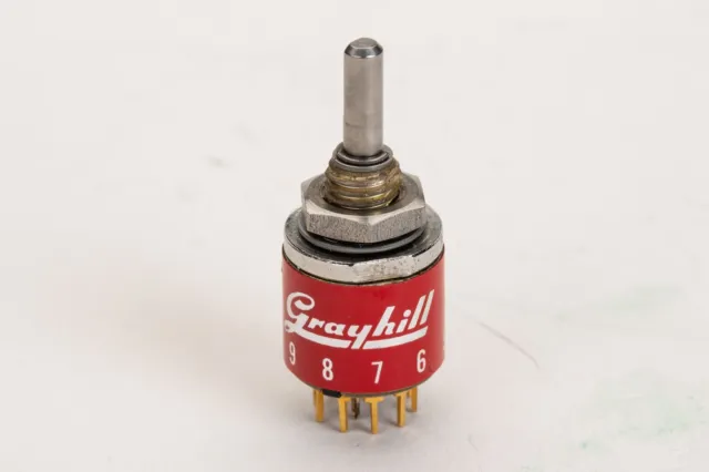 (1) Grayhill Rotary Switch 2 Pole 5 Pos, PC pins, Gold Plated 55DP30-01-2-AJN