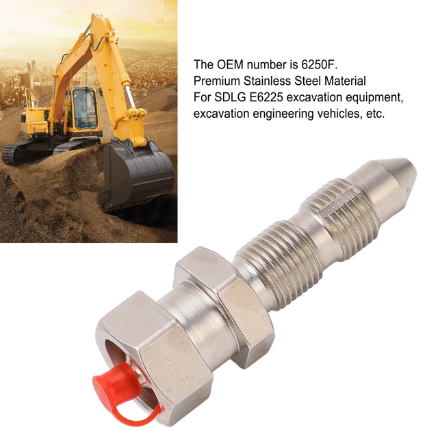 Excavator Grease Valve StainlessSteel Accessory Replacement For SDLG E6225 6250F