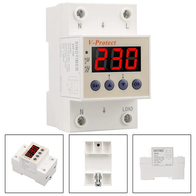 Relais de protection fiable avec mesure de tension 40A 63A 220V 230V