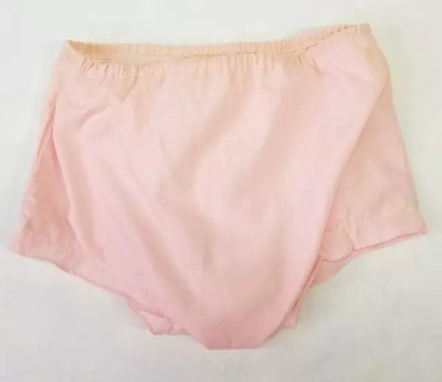 Vintage Plastic Lined Diaper Cover Pink Infant Bloomers Baby Girl Pastel Pale