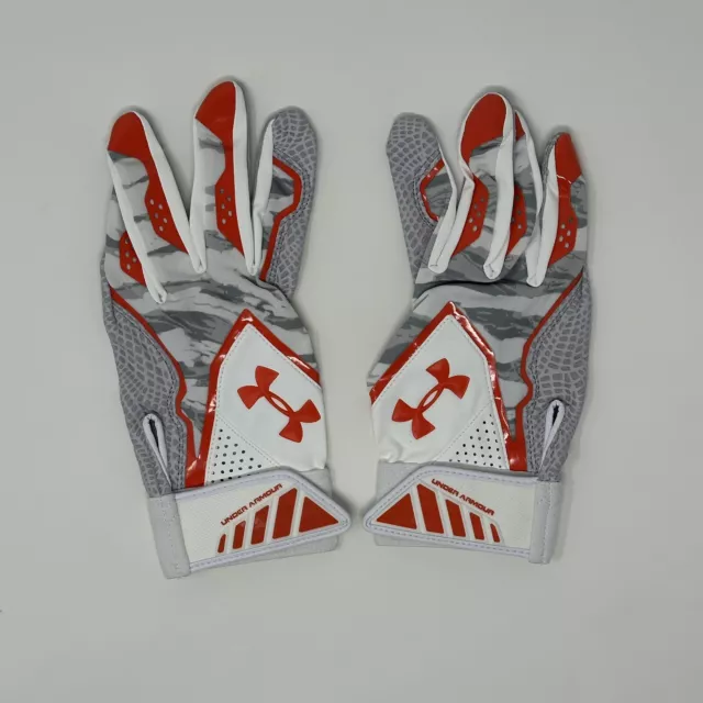Under Armour Clean Up VI Orng/Grey Camo Batting Gloves 1270328-102 Mens Size: XL