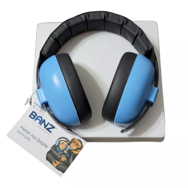 Baby Banz 0-2 Years Blue Noise Cancelling Noise Blocking Children's Earmuffs NIB