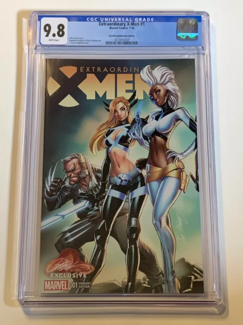 Extraordinary X-Men #1 CGC 9.8 (Jan 2016, Marvel) J Scott Campbell Variant Cover