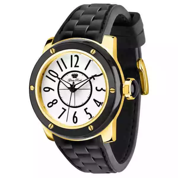 Glam Rock Women's Aqua Rock Swiss Made Quartz Black Gold 42mm Watch (NO BOX)