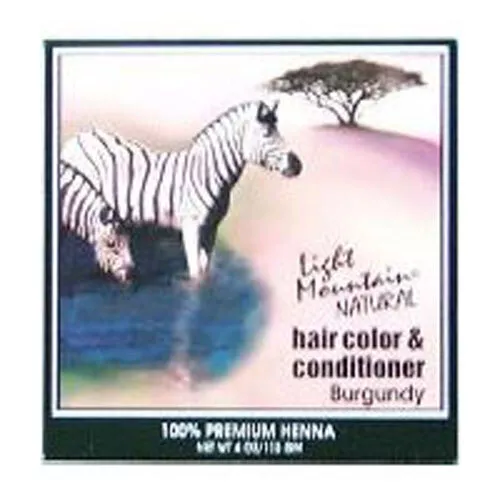 Natural Hair Color and Conditioner Burgundy, 4 Oz By Light Mountain