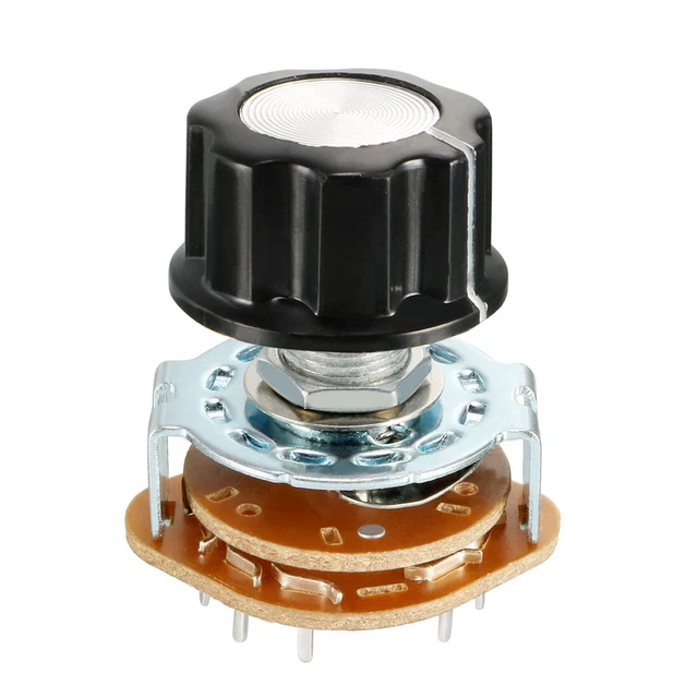 2P5T 2Pole 5P Selectable Single Deck Band Channel Rotary Switch Selector