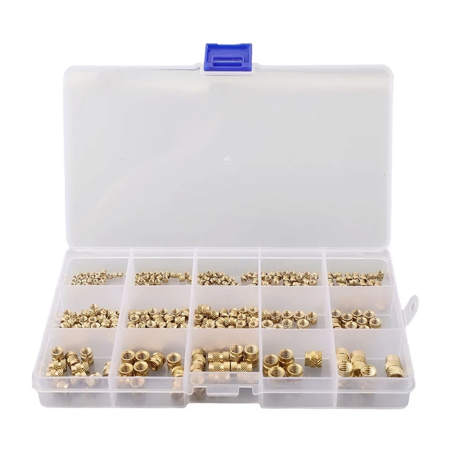 Kit De 300 Inserts Filetés En Laiton - Du M2 Au M6 - Pour Renforcer Vos Pièces Imprimées En 3D