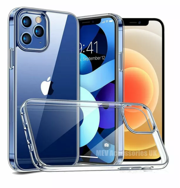 CLEAR Case For iPhone 15 14 13 12Max 11 XR 8 ShockProof TPU Silicone Phone Cover
