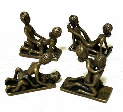 Brass Sex Position Figur Statue Amulet Sexual Lover Attraction Charm Craft Curio 2