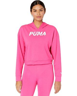 puma girls hoodie glowing pink modern sports age 11-12 yrs