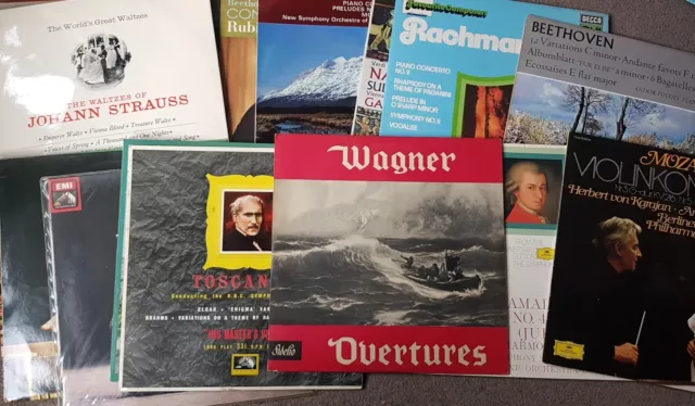 Job Lot 24 x Classical LP Records  Beethoven Mozart Elgar Wagner, Vinyl's EX+