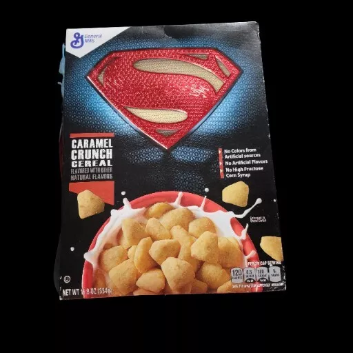 Batman vs Superman 2015 General Mills 11.8 oz Cereal Box Superman