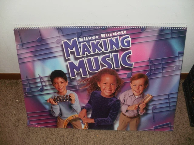 MAKING MUSIC Silver Burdett 1st Grade 1 BIG BOOK Spiral Flip 2002 HUGE Easel