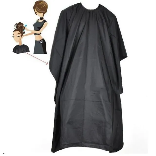 Adult Hairdressing Cape Gown Hair Salon Cover Grooming Apron Unisex Blac ZF 2