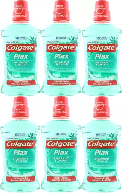 Colgate Plax Soft Mint Mouthwash, 500 ml x 6