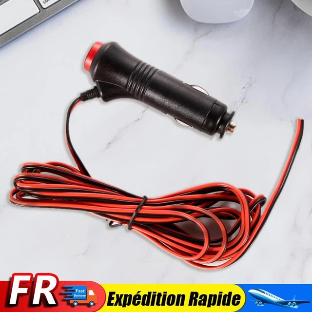 Pack De 2 Connecteurs Allume-cigare 12V Avec Fusible Et LED Rouge - Idéal Voiture, Camping-car, Bateau