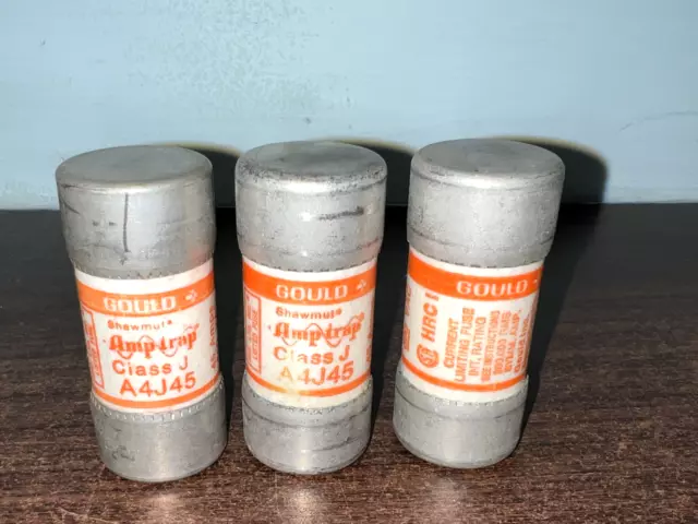 3 Nuovo Ferraz Shawmut Amp-Trap A4J45 45 Ampere Fusibili