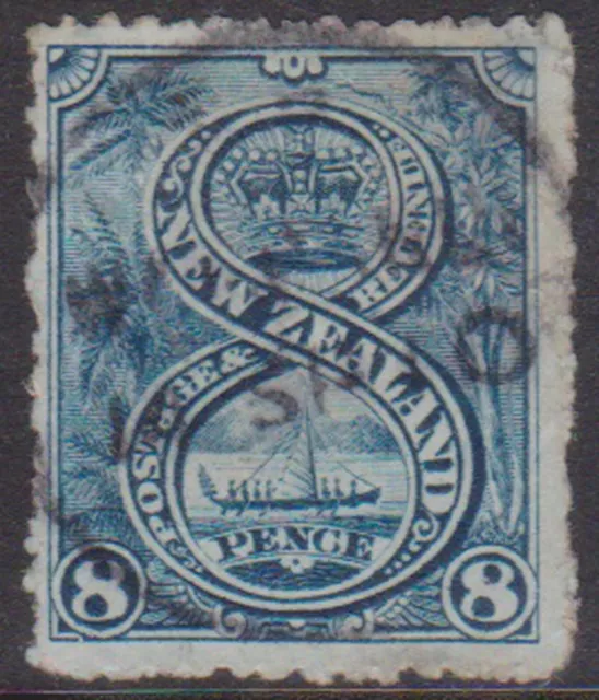 (F231-105) 1898 NZ 8d Azul Canoa (DE)