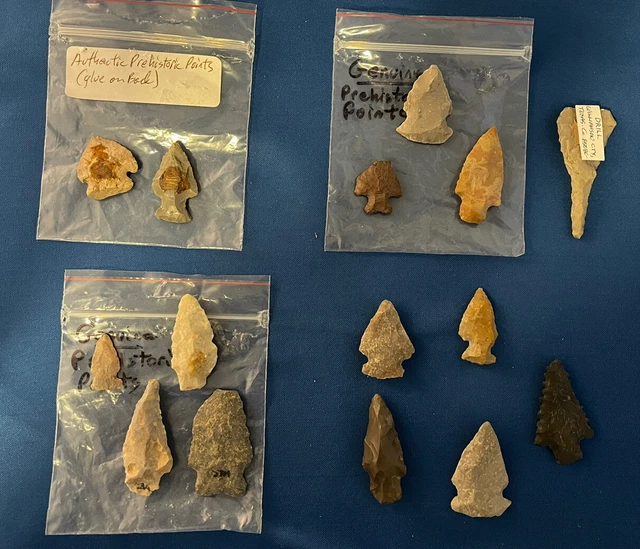 Texas Native American Drill & Arrowheads, Indian Artifacts
