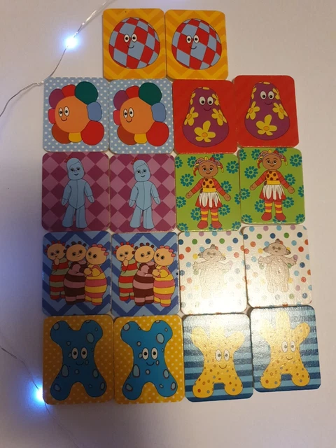 CBEEBIES IN THE Night Garden Wooden Memory Game Set Iggle Piggle Upsy ...
