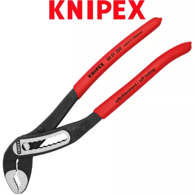 Knipex Water Pump Pliers Alligator Slip Joint Self Locking Jaws PVC Grips 88 01