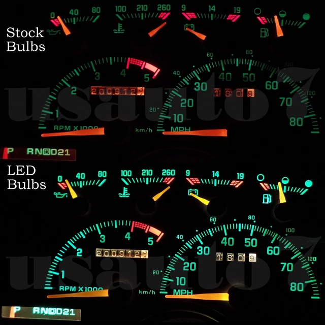 NEW DASH CLUSTER Gauge WHITE LED LIGHTS KIT Fits 8894 Chevy GMC C