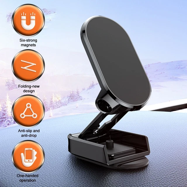 GPS Support rotatif Support pliant Support de téléphone de voiture magnétique