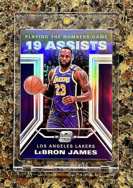 LeBRON JAMES 2019 Panini Contenders Optic SILVER PRIZM REFRACTOR 19 ASSISTS SSP!