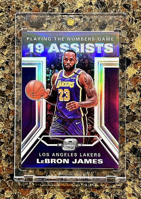 LeBRON JAMES 2019 Panini Contenders Optic SILVER PRIZM REFRACTOR 19 ASSISTS SSP!