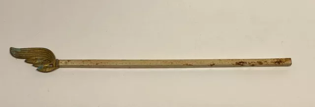 Antique Gold Ornate Victorian Swing Arm Metal Curtain Rod Part Primitive Decor