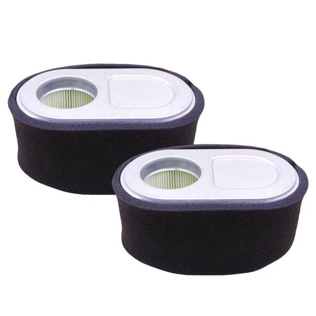 2 Filtres à Air Pour Tondeuse à Gazon - Compatibles Briggs & Stratton 798452, 593260 - Dimensions ~11x6,7x3,5 Cm